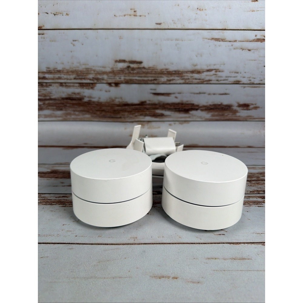 Google Nest Wifi AC-1304 Bundle 2-Pack Mesh Router White Only 1 Power Cord